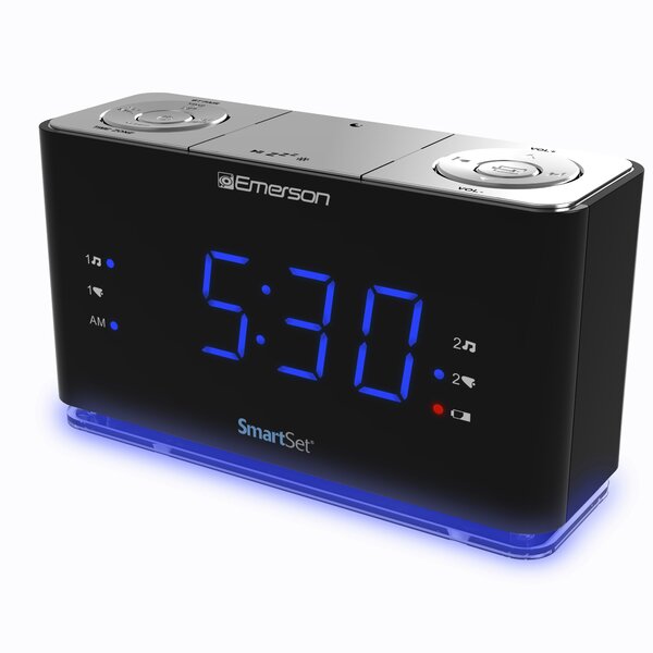 emerson smartset alarm clock timezone