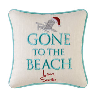 Beach Throw Pillows Wayfair Stahr Embroidered Gone To The Beach Throw Pillow