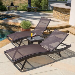 Halulu 3 Piece Chaise Lounge Set