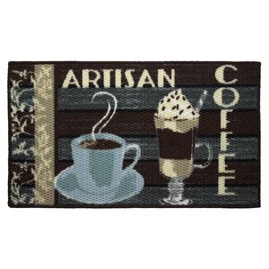 Textured Loop Artisan Coffee Kitchen Area Rug