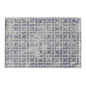 Christofor Tile Distressed Flat Weave Bath Rug