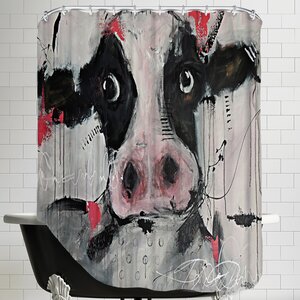 Cow Pink Shower Curtain