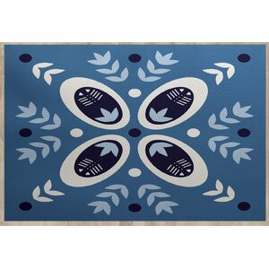 Mazee Blue Indoor/Outdoor Area Rug