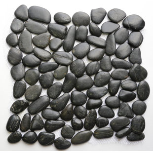 Pebble Tile You Ll Love Wayfair Interlocking Random Sized Natural Stone Mosaic Tile In Black