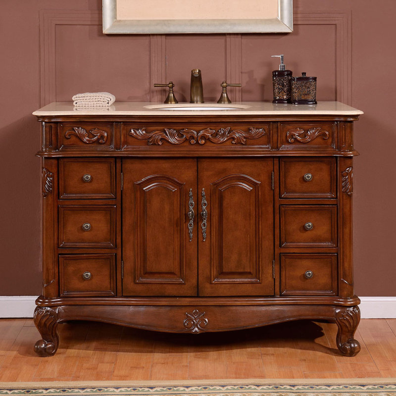 Astoria Grand Astaire 48 Single Sink Cabinet Bathroom Vanity Set Astaire 48 Single Sink Cabinet Bathroom Vanity Set