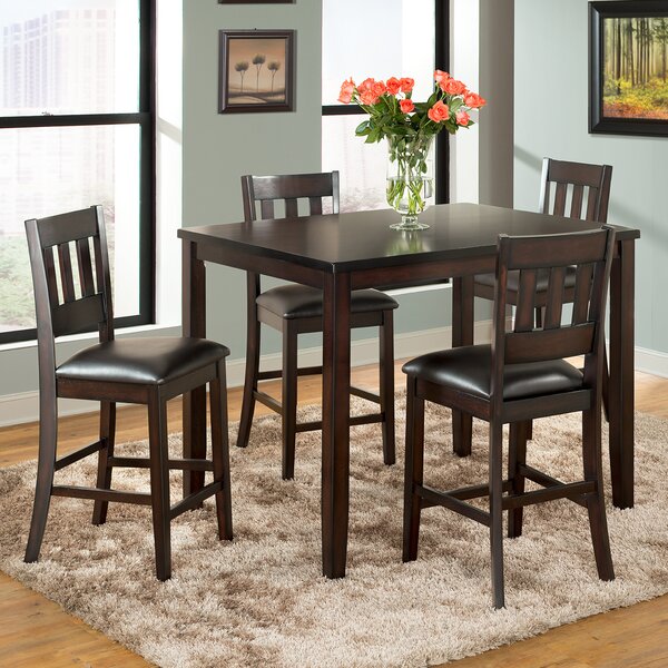 ViloHomeInc. Americano 5 Piece Pub Table Set & Reviews | Wayfair