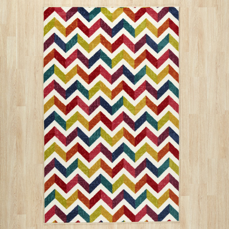 Latitude Run Rory Red/Yellow Area Rug & Reviews Wayfair