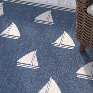 Bosworth Navy/Beige Indoor/Outdoor Area Rug