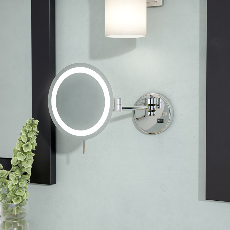Symple Stuff Led 8x Magnifying Wall Mount Makeup Mirror Reviews Led 8x Magnifying Wall Mount Makeup Mirror