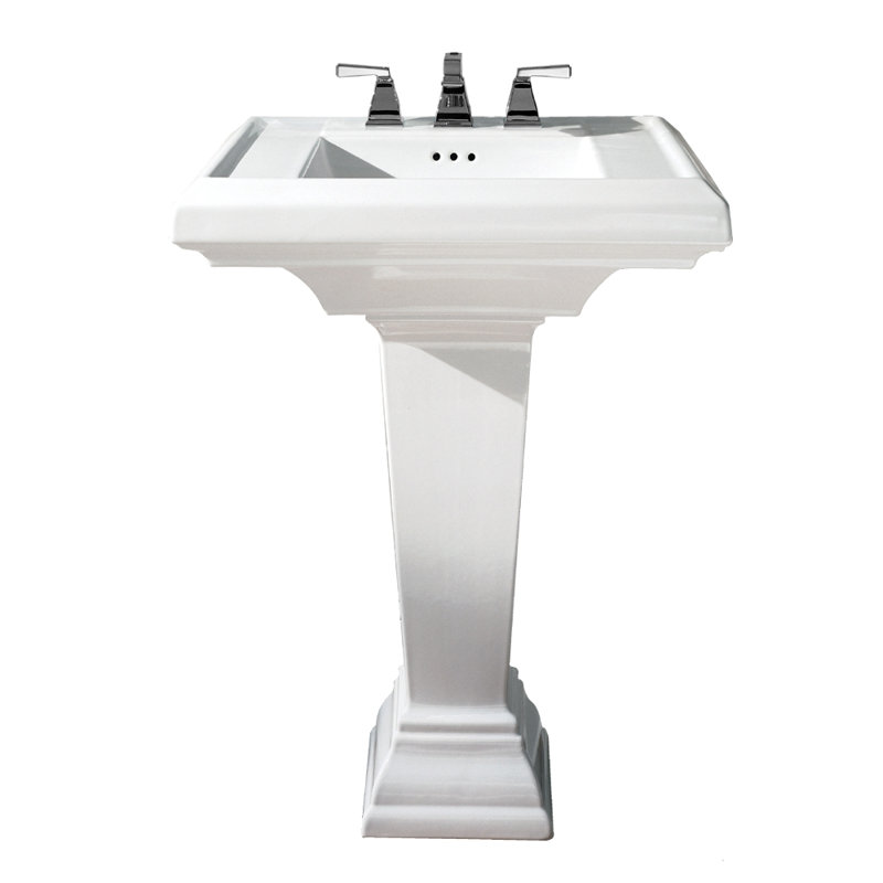 American Standard Town Square Ceramic 24" Pedestal Bathroom Sink with