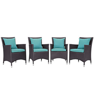 Ryele Deep Seating Chair with Cushion (Set of 4)