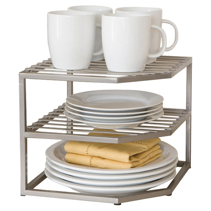 Interior Kitchen Organizer Rack rebrilliant corner kitchen cabinet organizer rack reviews wayfair rack