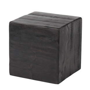 Cube End Table Wayfair Paschke Rustic Cube End Table