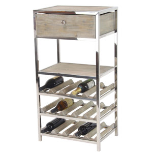 H.T Rustic Stainless Steel and Pine Wood Tableto..