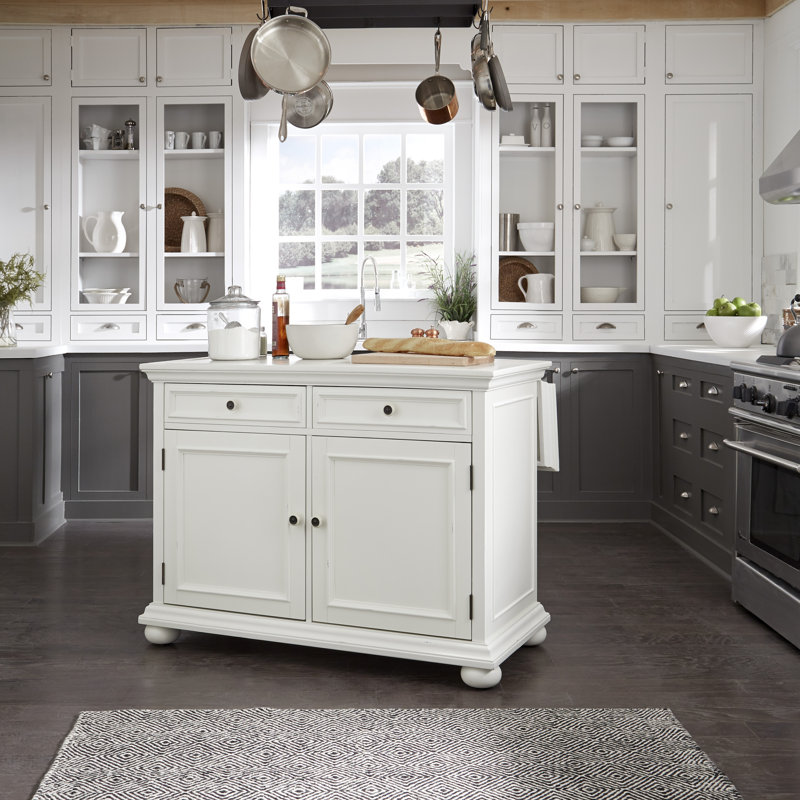 Three Posts Rochford Kitchen Island With Granite Top Wayfair