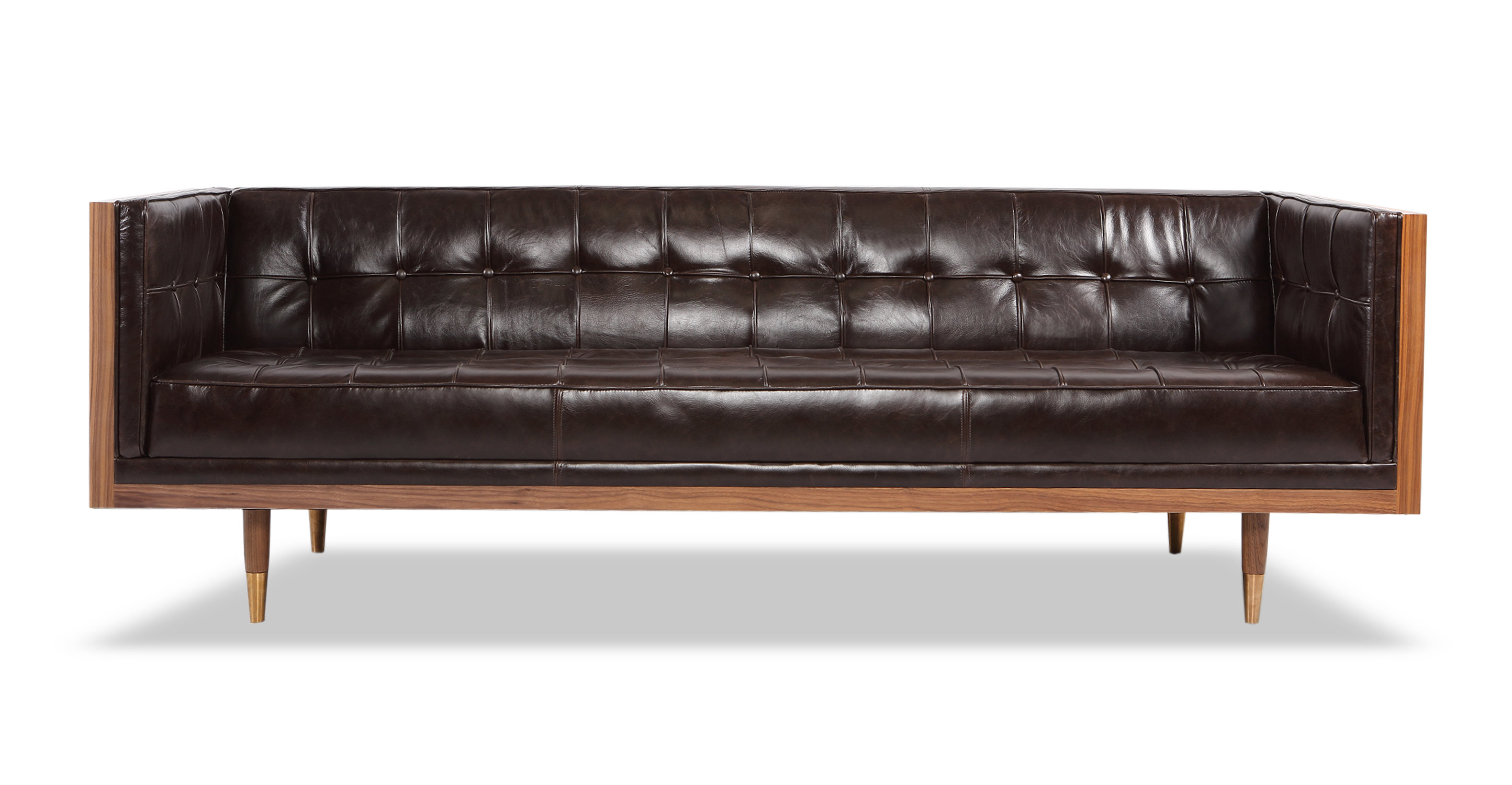 Leather Mid Century Modern Sofa Jafari Ghola