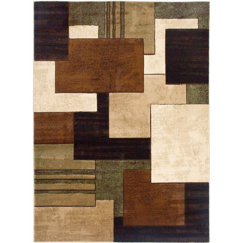 Zipcode Design Nolan Brown/Green Area Rug & Reviews Wayfair