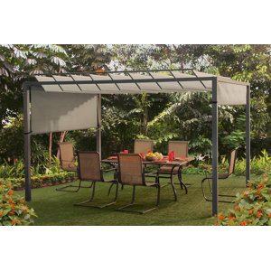 Louvered 12.1 Ft. W x 9.7 Ft. D Metal Pergola