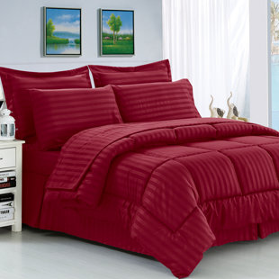 Red Teal Bedding You Ll Love Wayfair Stroble Reversible Comforter Set