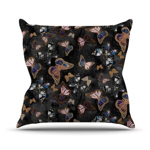 Galactic Butterfly by Nikki Strange Throw Pillow