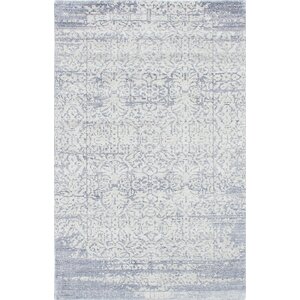 One-of-a-Kind Monterey Hand-Knotted Gray/White Area Rug