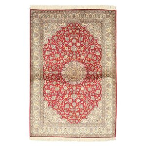 Pacode Hand-Knotted Red/Beige Area Rug