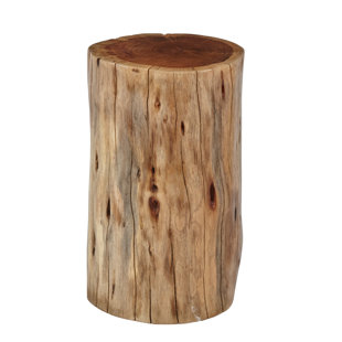 Wood Stump Side Table Wayfair Dubose Round Wooden Stump End Table