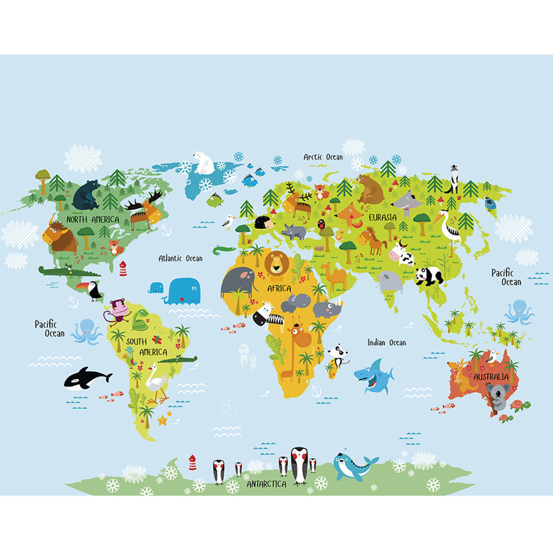 Hokku Designs Whole Wide World Wall Mural & Reviews  Wayfair.co.uk