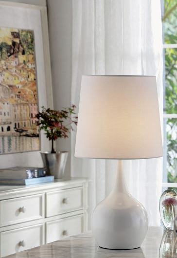 Demario Cloud Touch 24" Table Lamp - White
