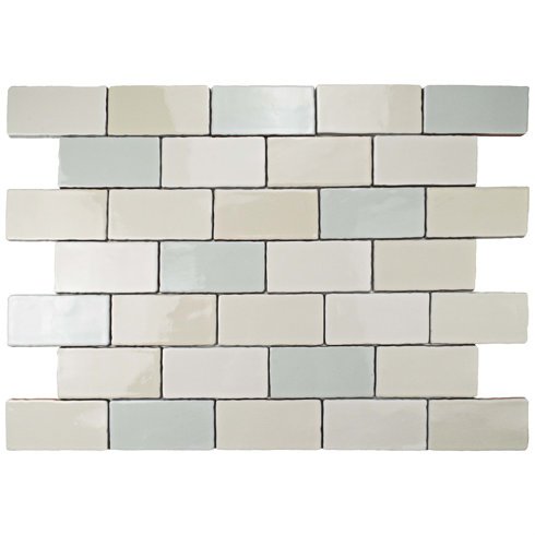 3x9 Subway Tile Design Ideas Elitetile Antiqua 3 X 6 Ceramic Subway Tile In Blue Cream Wayfair