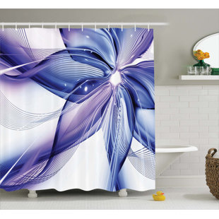 Iris Flower Shower Curtain Wayfair Aaliyah Geometric Flowers Shower Curtain