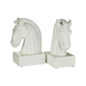 2-tlg. Buchstützen Horse Head von Castleton Home