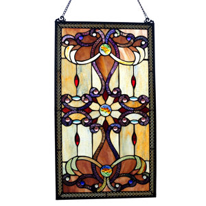 Ludington Tiffany Style Stained Glass Window /Wall Panel