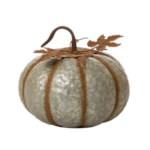 Galvanized Pumpkin Round