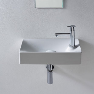 Vintage Wall Mount Sink Wayfair Soft Ceramic 18 Wall Mount Bathroom Sink