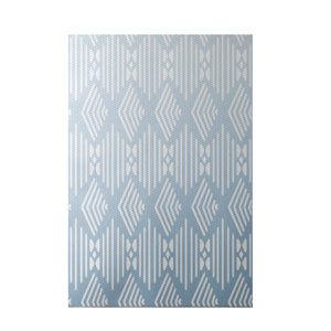 Fishbones Geometric Print Washed Out Indoor/Outdoor Area Rug