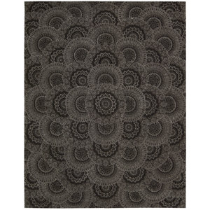 Dunbury Hand Woven Wool Black/Gray Indoor Area Rug