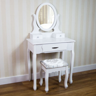 Mirrored Dressing Table Stool Wayfair Co Uk Vida Nishano Dressing Table Set With Mirror