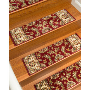 Stair Tread Rugs You Ll Love Wayfair Baylis Red Stair Tread Set Of 13
