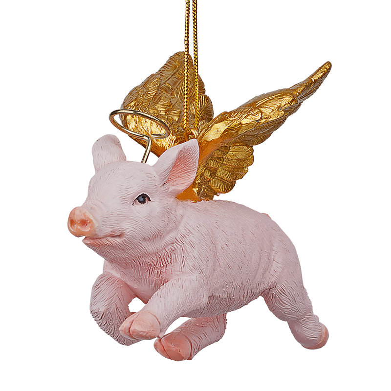 Design Toscano Hog Heaven Flying Pig Angel Hanging Figurine Hog Heaven Flying Pig Angel Hanging Figurine