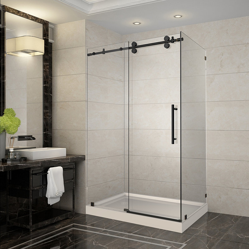 Frameless Sliding Shower Doors aston langham 48" x 35" x 77.5" completely frameless sliding Frameless Sliding Shower Doors aston langham 48" x 35" x 77.5" completely frameless sliding