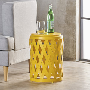 Ramiro Modern Indoor Iron End Table by Varick Gallery