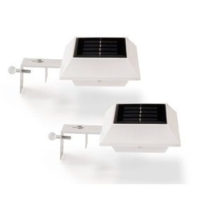 Lunalite Solar 4-Light Fence Post Cap (Set of 2)