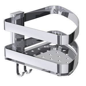 Wandmontierte Duschablage aus Messing von Bravat