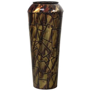 Opaque Cylinder Metal Vase