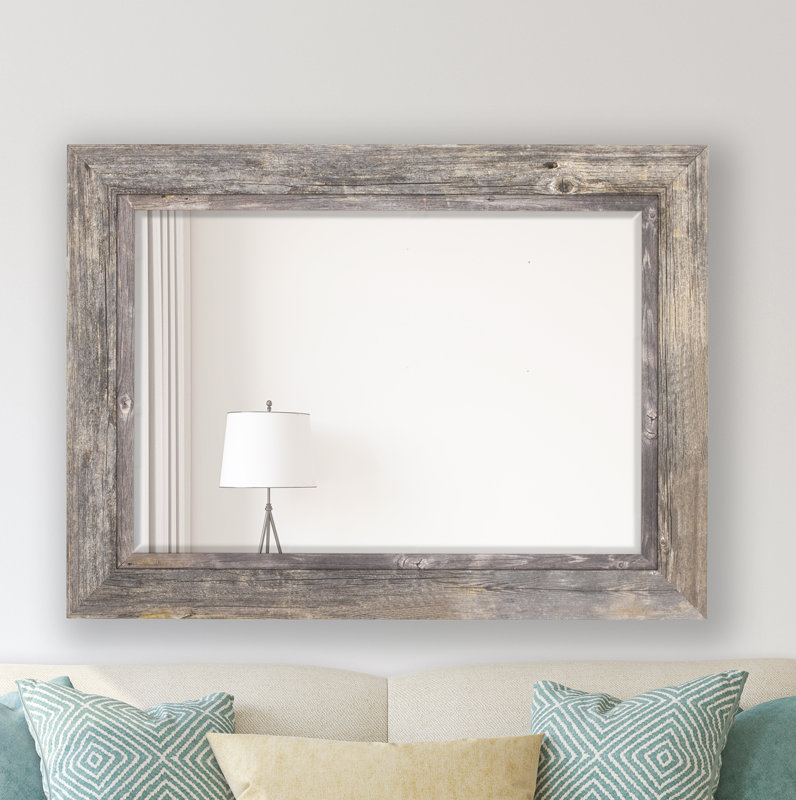 August Grove Coastal Weathered Gray Wall Mirror & Reviews Wayfair