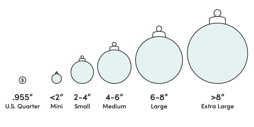 Christmas Ornament Size Chart