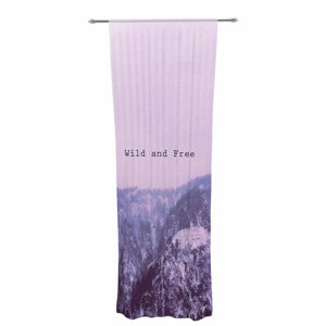 Suzanne Carter Wild and Free 2 Digital Decorative Graphic Print Sheer Rod Pocket Curtain Panels (Set of 2)