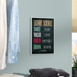 Laundry Schedule Wall Mounted Chalkboard