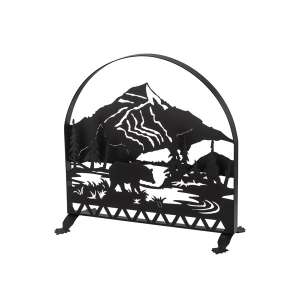Meyda Tiffany Bear Creek Single Panel Fireplace Screen Wayfair